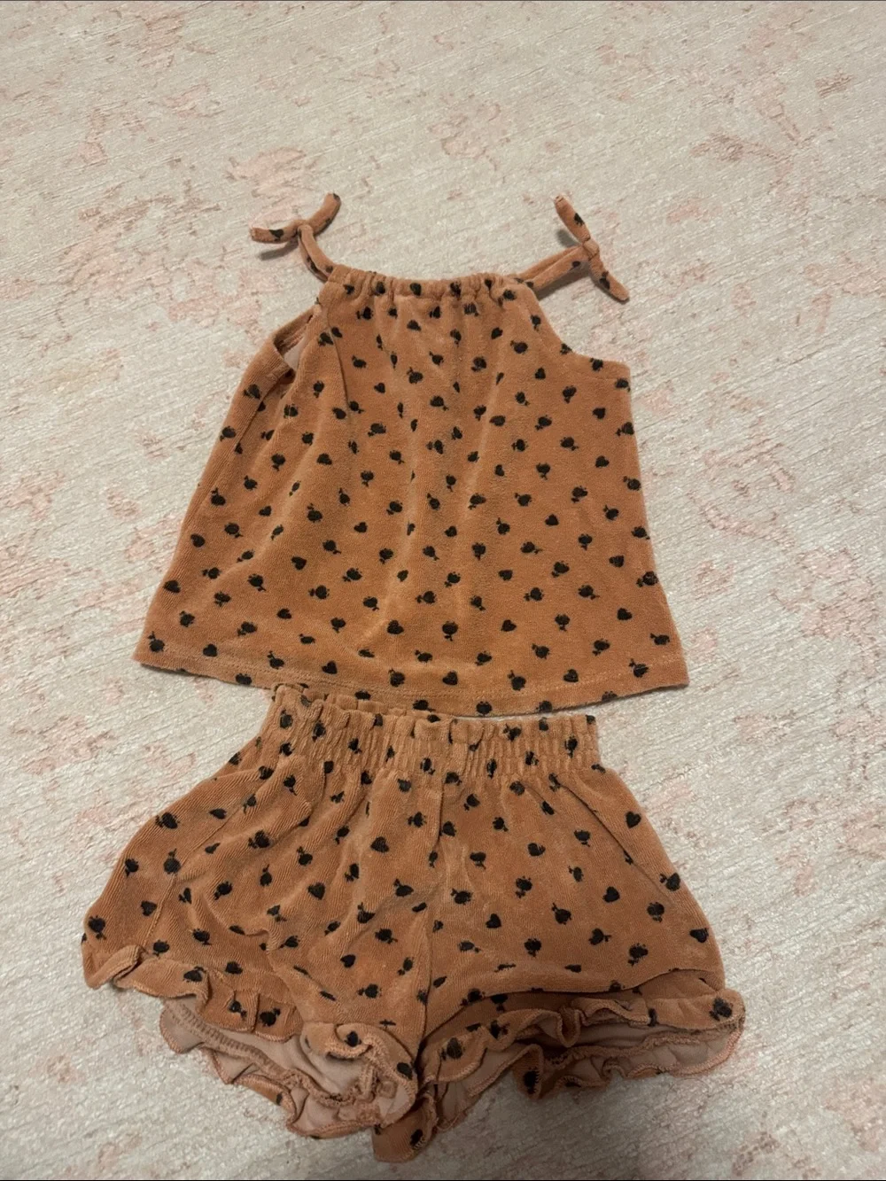 Zara Terry Two-Piece Tank & Shorts Set